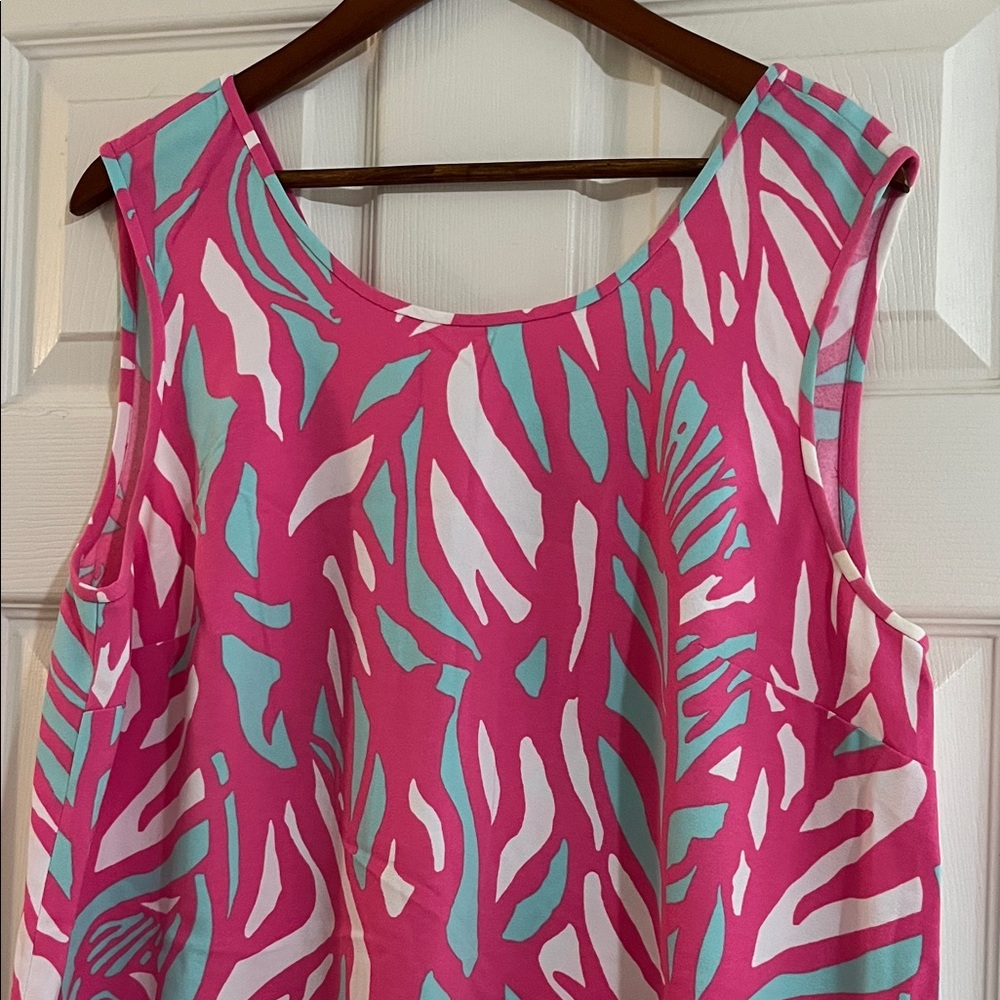Lilly Pulitzer Pink and Blue Sleeveless Women's Dress